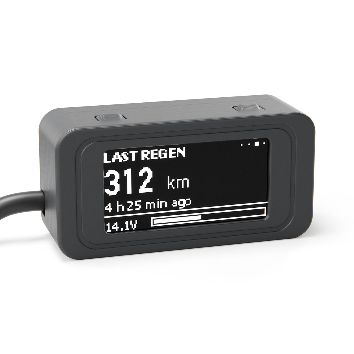 DPF Controller display: distance and time since the last regeneration